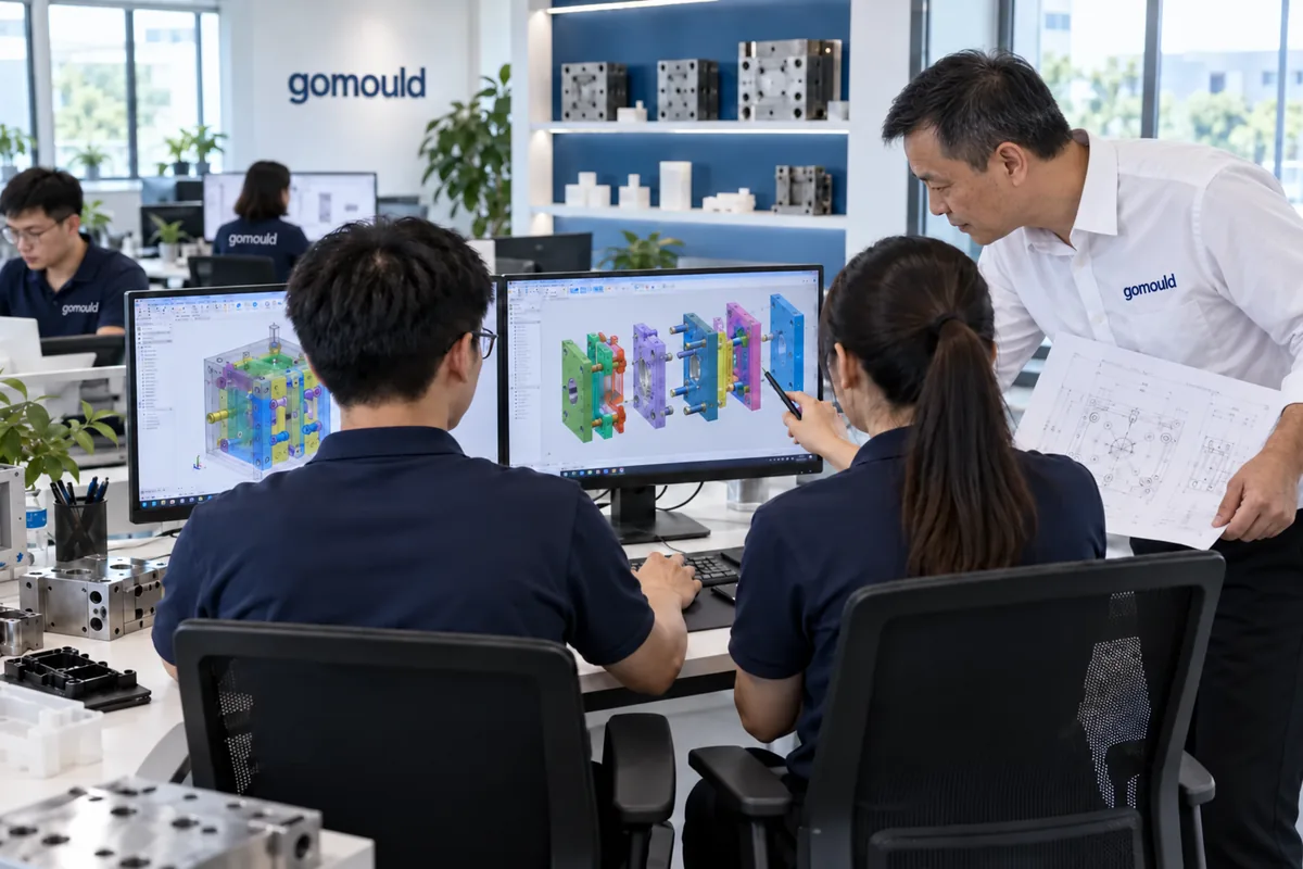 gomould designers at CAD workstations