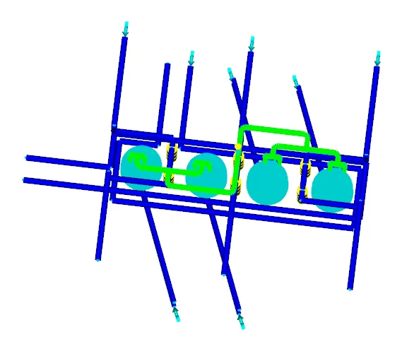 Mould-flow model: feed system and cooling circuits 5