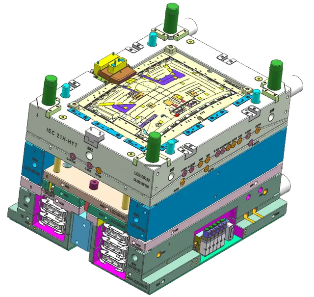 Desktop PC rear cover: reverse (inverted) mould