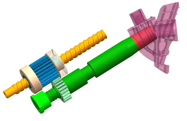 Slider with rifle-bar (helical) core