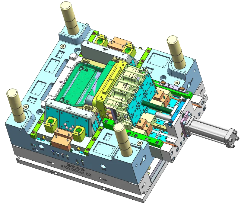 Robot vacuum base station: slider and ejector-plate structure