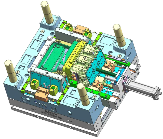 Robot vacuum base station: slider and ejector-plate structure