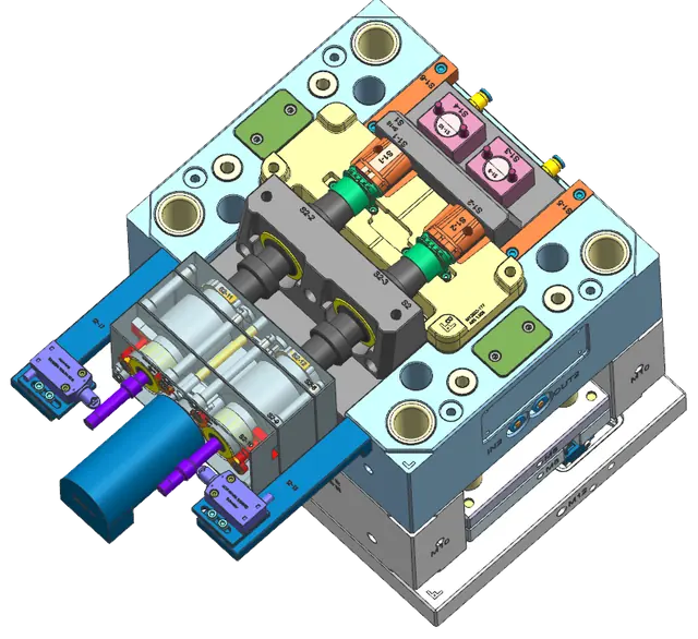 Robot vacuum part: slider with motor-driven unscrewing