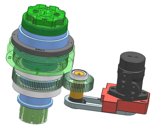 Unscrewing mould with motor drive