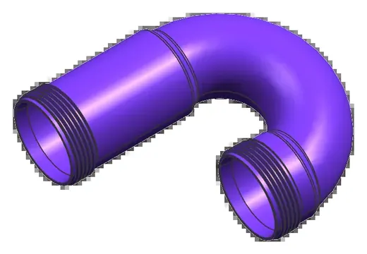 Bent-pipe arc core-pull · view 2