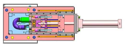 Bent-pipe arc core-pull · view 3