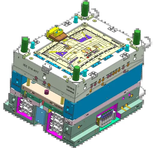 Desktop PC rear cover: reverse (inverted) mould · view 1
