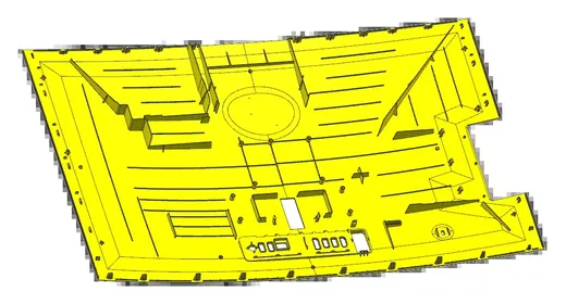 Desktop PC rear cover: reverse (inverted) mould · view 2