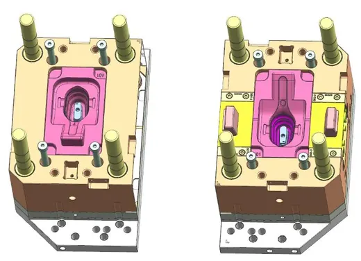 Split parallel injection cavities