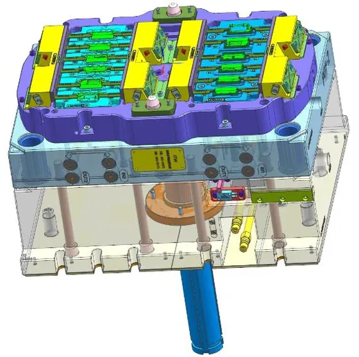 Rotary core with vertical injection