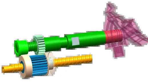 Slider with rifle-bar (helical) core · view 2