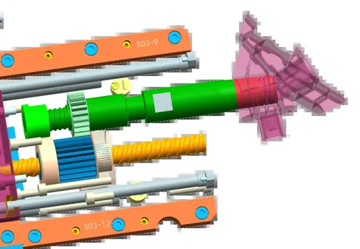 Slider with rifle-bar (helical) core · view 3