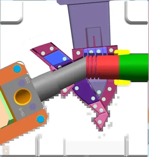 Slider with rifle-bar (helical) core · view 6