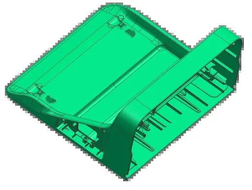 Robot vacuum base station: slider and ejector-plate structure · view 4