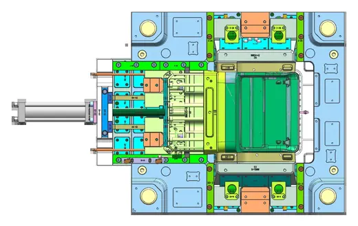 Robot vacuum base station: slider and ejector-plate structure · view 7