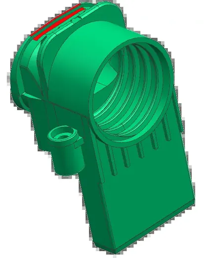 Robot vacuum part: slider with motor-driven unscrewing · view 2