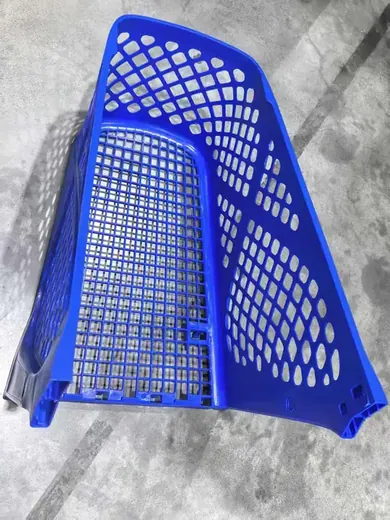 Finished basket: tapered mesh walls